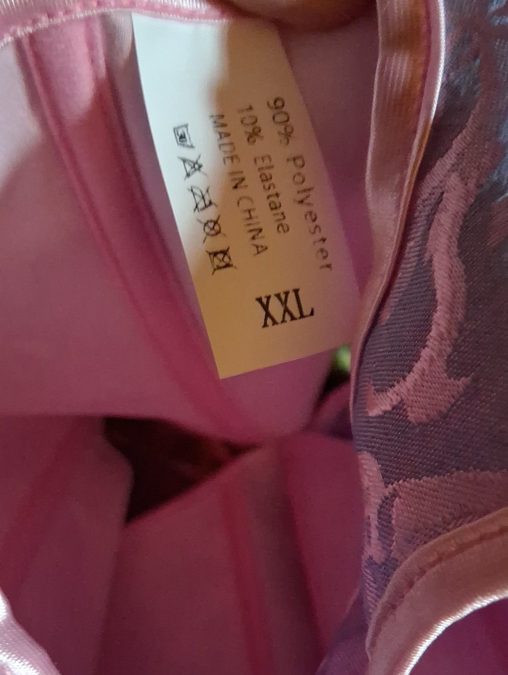 SHEIN Lilac Pink Brocade Lace-Up Bandeau Corset Top - Picture 7 of 7